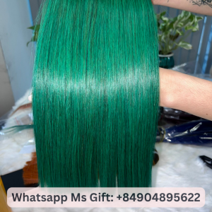 Bone-Straight-Green- Color-Vietnamese- Raw-Hair